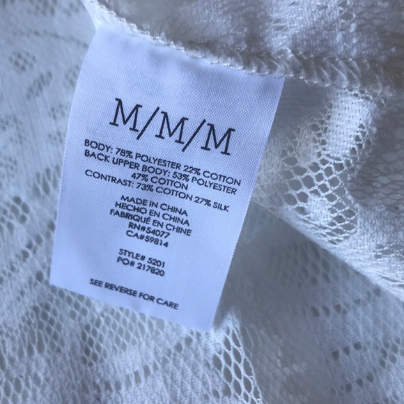 Cabi cream white lace tank top blouse - Picture 7 of 8